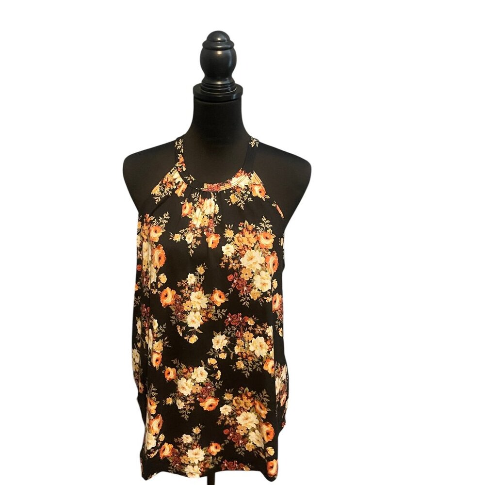 FLORAL HALTER TOP